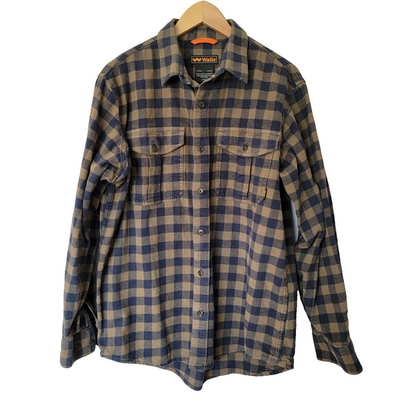 Walls Flannel Heavyweight 100% Cotton Shirt Men L Workwear Workstyle Cowboy Work - Picture 1 of 8